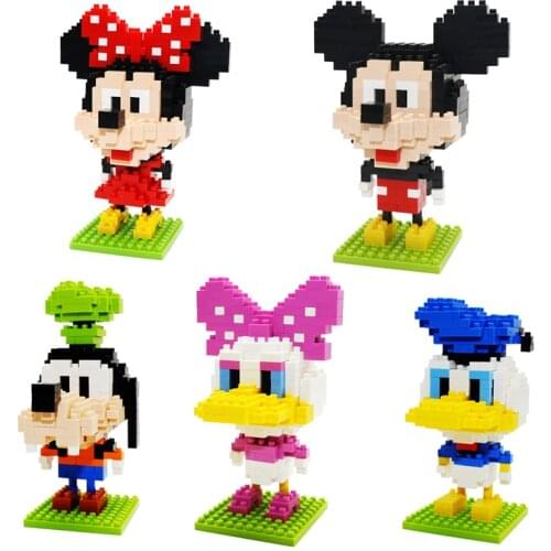 Disney building blocks brain game building blocks Mickey Minnie assembled blocks Animal building blocks surprise gift