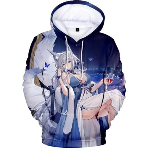 2021 Hot Game Azur Lane 3D Hoodies Sweatshirt Men Women Adult Kids Pullovers Long Sleeves Harajuku Style Casual Regular Hoody
