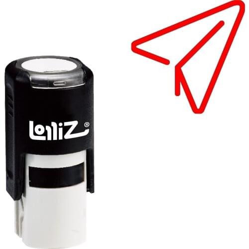 LolliZ Paper Plane Self-Inking Rubber Stamp - Modern Symbol Series