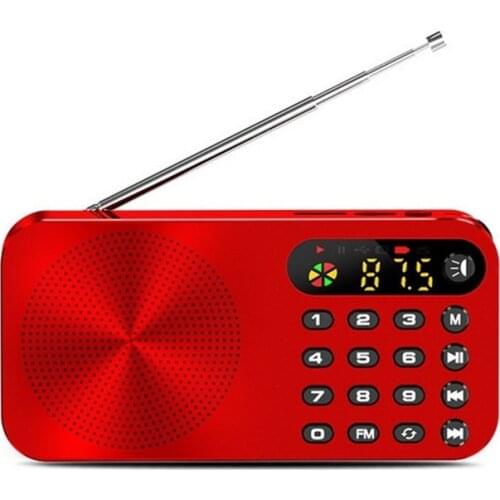 Q6 Multi-function Fm Radio 3600mah Battery Rechargeable Led Digital Display Radio Flashlight lighting function signal stability