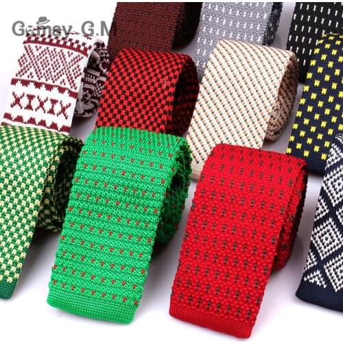 New Knit Tie For Men Casual Plaid Knitted Neck Ties Fashion Mens Necktie For Wedding Business Adult Suit Tuxedo Plaid Tie
