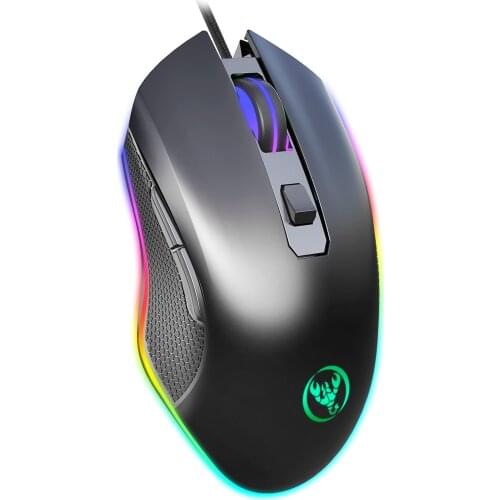 LED Gaming Mouse Computer Mouse Gamer 6400DPI Office PC Mice Ergonomic USB Wired Mouse For Laptop PC Games STOCK