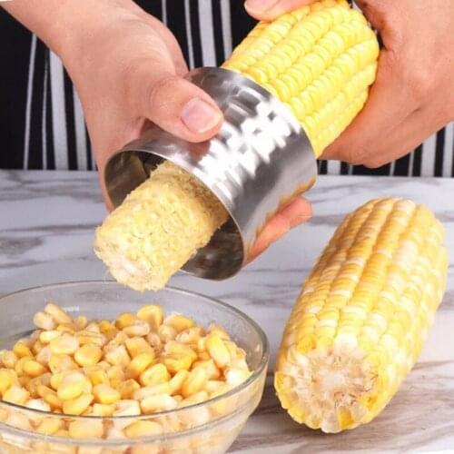 Stainless Steel Corn Peeler Creative Corn Planer Peeler Kitchen Gadget Rotary Corn Planer Thresher Household Goods