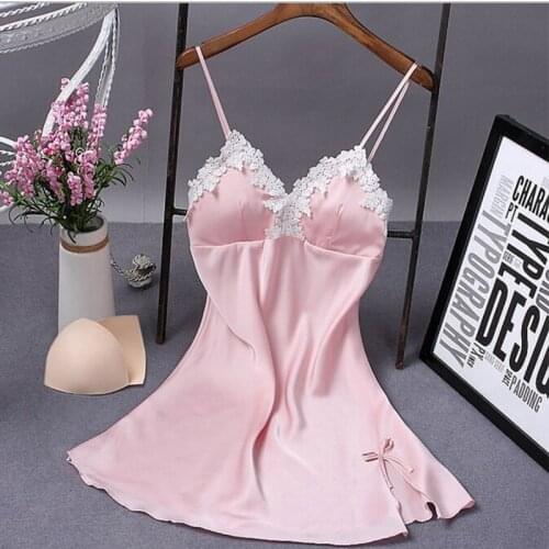 Brand New Chinese Women Robe Satin Nightgown Sexy Nightshirt Sleepwear Lace Bath Gown Summer Casual Home Night Dress Nighty