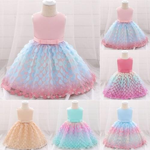 NEW Toddler Baby Girls dresses Kids fashion dress vestido children Princess party Tulle Pageant Gown Birthday dress outfit CM