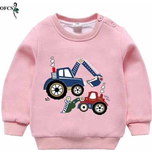Autumn winter more add wool fleece, boys long sleeve recreational coat, cartoon design girl warm sweater