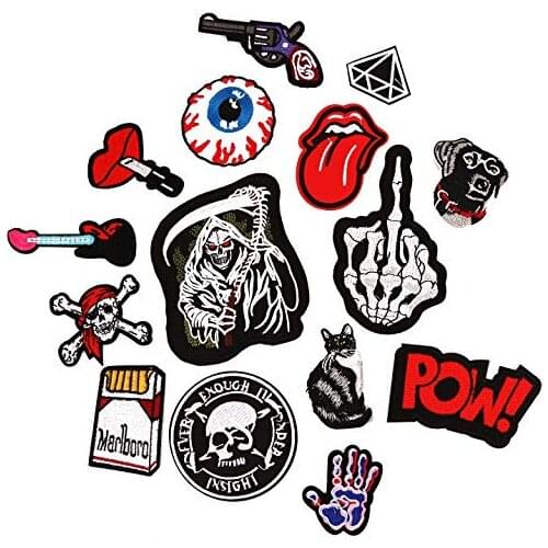 15 Pieces Mixed Iron On Patches For Clothing Embroidery Patch Summer Fabric Badge Stickers For Clothes Jeans Decoration