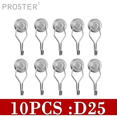 PROSTER 10 Pcs Neodymium Magnet Magnetic Hooks Hardware Strong Heavy Duty Home Swivel Swing Hook Organizer Set for Refrigerator