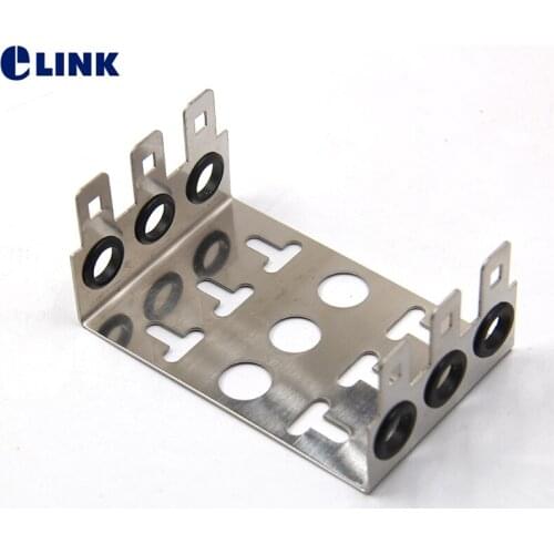 10pcs 3-Units Stainless steel Frame for 10pairs Krone voice Module snap-in terminal block thickened 30pairs blank patch panel