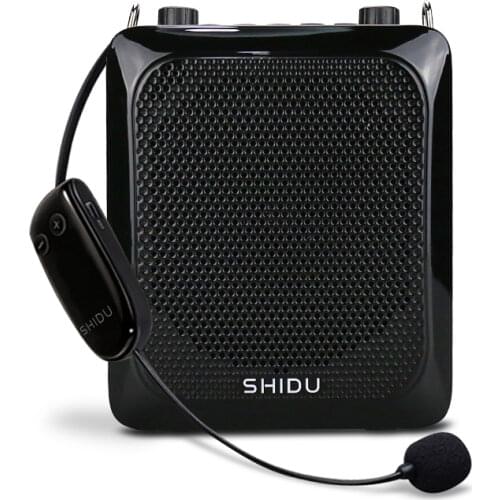 SHIDU Portable Bluetooth Speaker AUX Sound Bullhorn Wireless Voice Amplifier for Teacher with Microphone TF USB Flash Recording