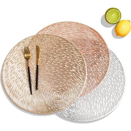 PVC Placemat Heat Resistant Non - Slip Washable Table Mat Cup Mat Dinner Table Decoration Coasters