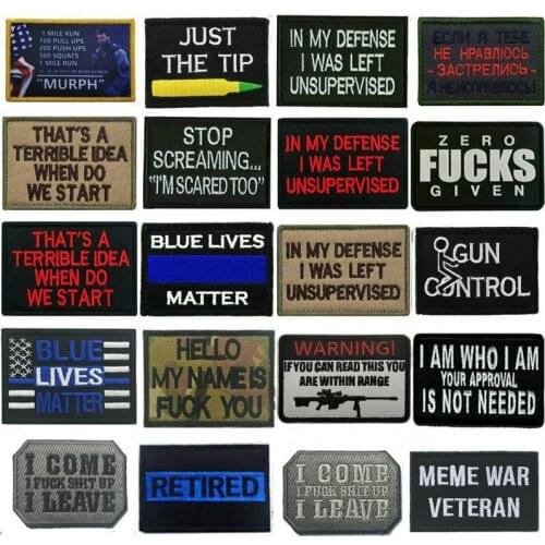 Embroidered HOOK & LOOP Badges Patches Clothes Accessories for Backpacks Caps Hats Vests Bags Patch