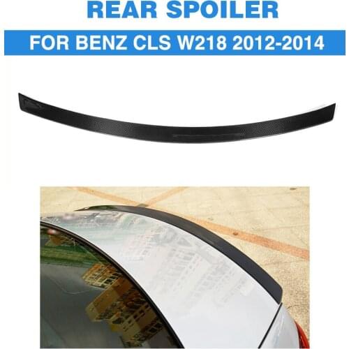 Carbon Fiber Rear Spoiler Boot Lip Wing for Benz CLS W218 2012-2014 Trunk Trim Sticker Custom Spoiler Car Tuning Parts