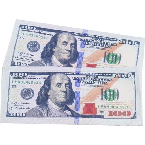 1PCS Creative Banknote Printing Cloth Appliques 100 Dollars Printing Patch DIY Jeans Backpacks Sew on Fabric Badge Hot Sale