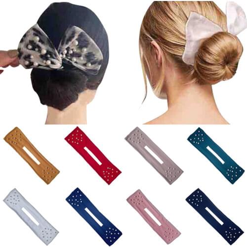 1PC Magic Bun Maker Hairbands Donut Flower Headbands Fashion Knotted Wire HairBand DIY Hairstyle Hair Accessories