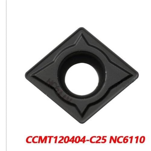 100% Original CCMT CCMT120404-C25 NC6110 Carbide Insert Blades Used For Semi-finishing And Finishing Operations Of Iron Durable