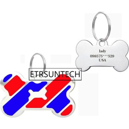 200pcs Personalized Dog ID Tag Pet Name Tags Anti-lost Dogs Nameplate Dogs Engraved Tags Pendant Gift