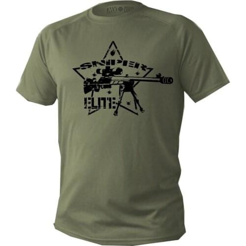 2019 Hot sale T shirt Mens short sleeve green olive sniper army military sniper elite