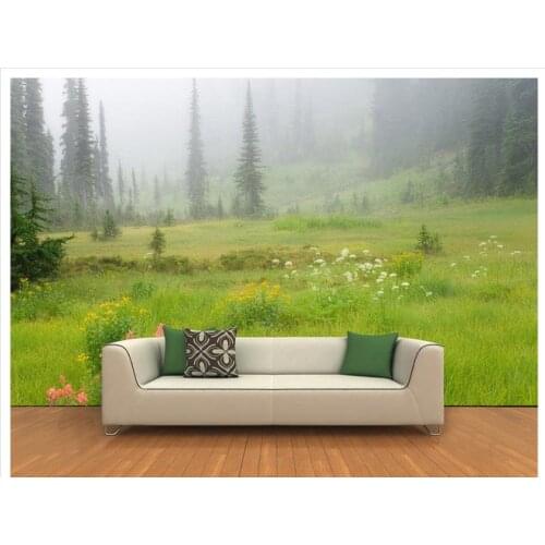 3d name wallpapers Confused fog forest grass backdrop mural room modern wallpaper Home Decoration wall 3d wallpaper