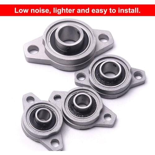 4Pcs Aluminium Alloy KFL001 12mm Bore Diameter Shaft Support Flange Pillow Block Bearing Linear Bearing KFL Series