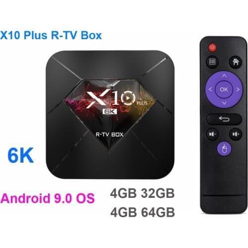 5pcs 6K TV Box X10 Plus Android 9.0 Allwinner H6 Quad Core 4GB 32GB 64GB 2.4G WiFi USB3.0 Support 6K*4K Smart Media Player