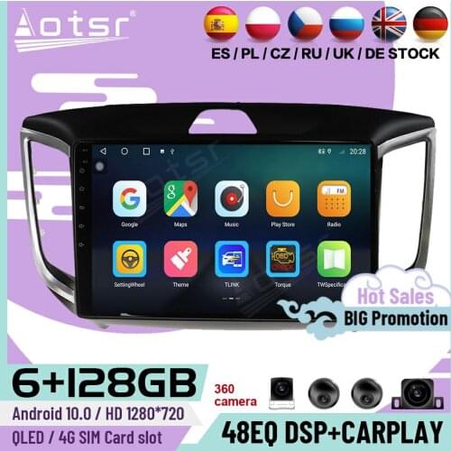 6+128G Carplay Multimedia Car Stereo Android 10 Player For Hyundai IX25 2014 2015 2016 2017 2018 GPS Navigation Radio Head Unit