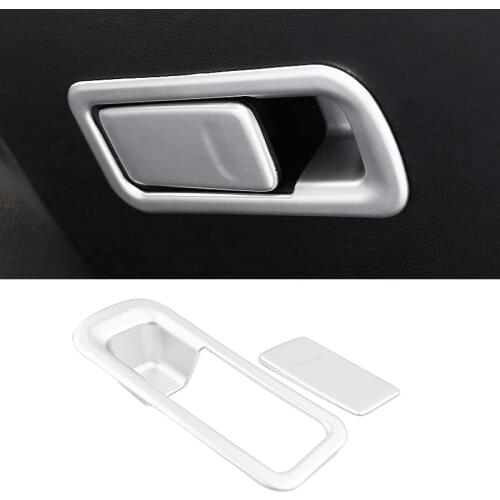 ABS Chrome Car Copilot Glove Box Door Bowl Handle Cover Trim Stickers For Jeep Renegade BU 2015 2016 2017 2018 2019 2020