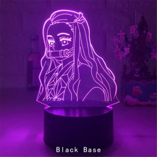 Anime Demon Slayer Acrylic Table Lamp Figure Nezuko Kamado Led Night Light for Child Bedroom Decor Light Kids Gift