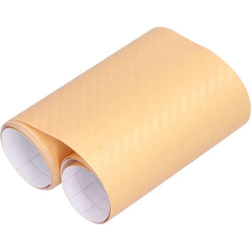 Car Wrap Sticker Sheet Gold Carbon Fiber Style Roll Adhesive Universal for DIY Modification
