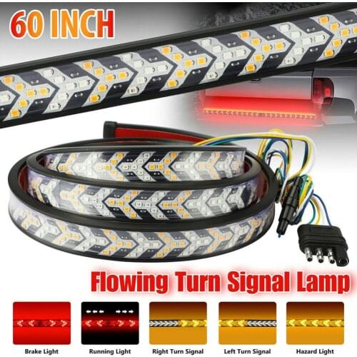 12v 1200lm Ip67 Car Lights 60 Inch Truck Led Signal Lamp Tailgate Strip Light Steering Reversing Auto Accessories Lamps