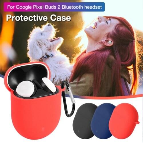 For Google Pixel Buds 2 Bluetooth Earphone Protective Case Travel Carrying Waterproof Dust Wireless Headphone Box with Carabiner