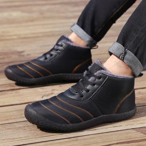 Brand winter shoes mens large size 36-48 super warm mens boots sports shoes warm ankle warm plush ski boots mens shoes