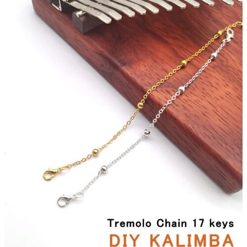 DIY Kalimba Piano Chain Tremolo Silver /Gold Sand Chains for 17 keys kalimbas Musical instrument accessories