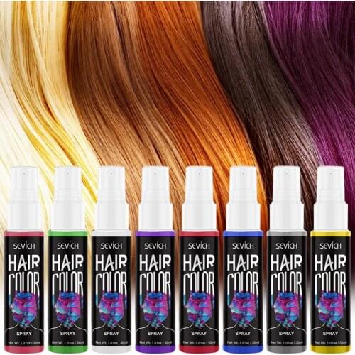30ml Hair Color Colorful DIY Dye Disposable Hair Glitter Spray for Personal Unisex Color DIY Dye Hair Cream Hair Glitter Spray