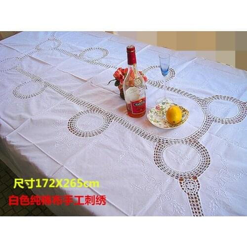 Export pure cotton bed cover hand crochet 172x265cm hand embroidered tablecloth Piano Cover White genuine product feedback price