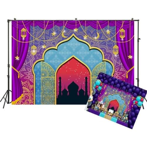 HUAYI Photography Backdrop Birthday Party Decor Arabian Nights Moroccan Magic Genie Indian Baby Shower Photo Background W-3338