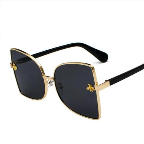 KAPELUS New Bee Sunglasses Super Star Sunglasses Cat Eye Personality Glasses 9140