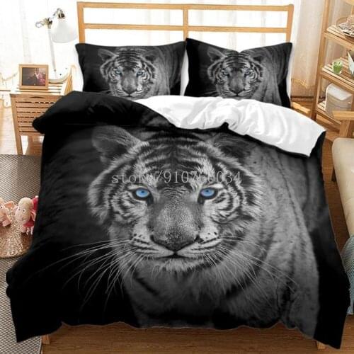 Beauty and Power Tiger Twin Queen King Children Boys Bedding Set Luxury Full Size Set Nordic Bedroom Decoration Home Textiles