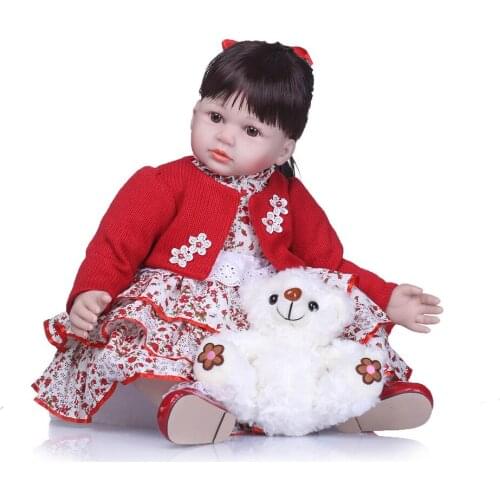 NPK dolls toys for girls 58cm bebes reborn vinyl silicone reborn dolls real alive baby toddler princess dolls for children gift