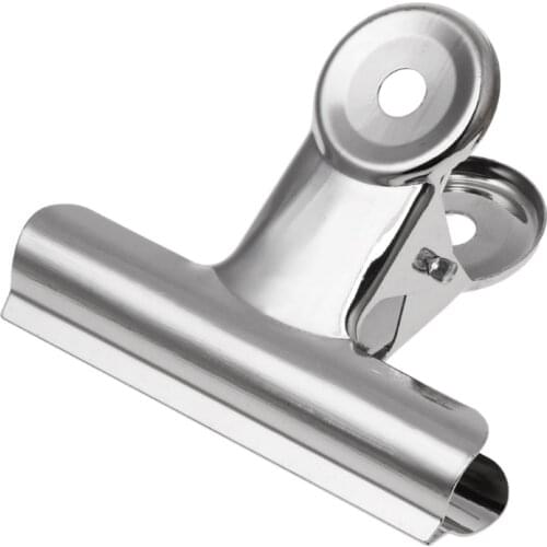 75mm Metal Bulldog Grip Clip Food Bag Sealing Clamp File Ticket Binder Picture Money Organizer Home Kitchen Office School Supply