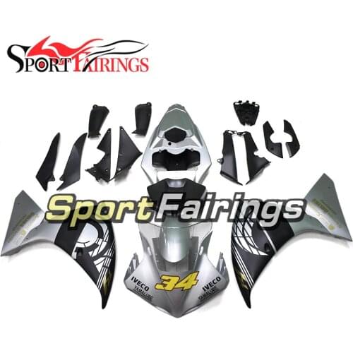 Motorcycle Fairings For Yamaha YZF1000 R1 09 10 11 YZF R1 2009 2010 2011 Injection ABS Plastic Fairing Cowlings Silver Black Kit