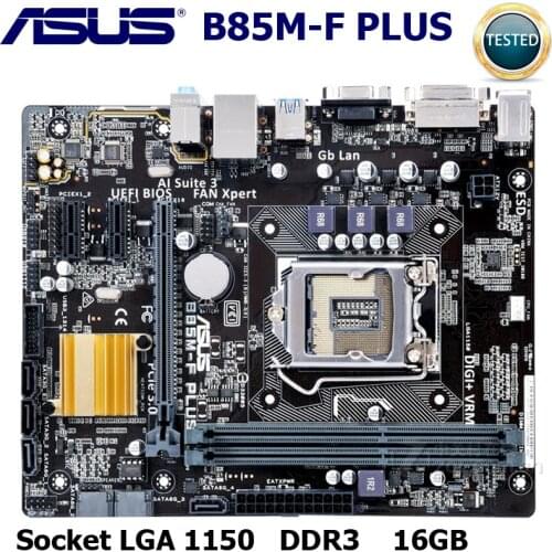 LGA 1150 ASUS B85M-F PLUS Original motherboard Socket LGA 1150 DDR3 B85 16GB PCI-E 3.0 USB3.0 Desktop Mainboard B85M-F PLUS