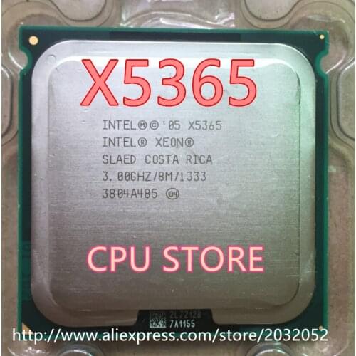 Original Intel Xeon X5365 3.0GHz/8M/1333 Processor close to LGA771 Core 2 Quad Q6700 CPU (Give Two 771 to 775 Adapters)