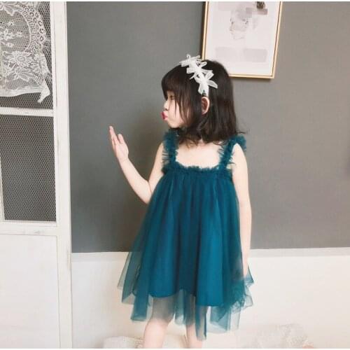 Sling dress gauze girls' summer 2019 new childrens dress foreign style