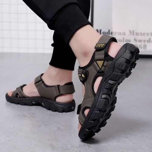 Beach casa size sport zandalias sandles men leather sandalen shoes roman transpirables playa outdoor ete homme erkek big da man