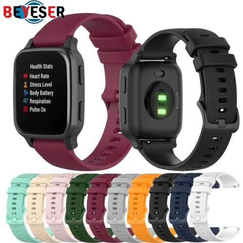 Wrist Band For Garmin Venu SQ Watch Strap Replacement For Garmin Venu 2 2s Vivoactive3 4 Silicone Bracelet With Dustproof Plug