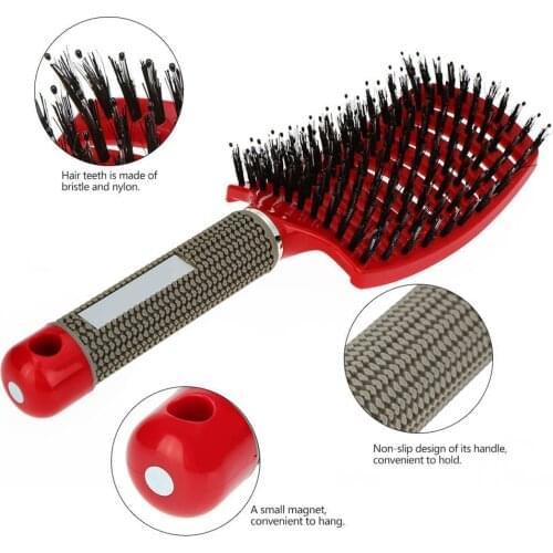 Hair Brush Scalp Massage Hairbrush Bristle Nylon Women Comb Wet Curly Detangle for Salon Hairdressing Styling Tools Hair Comb