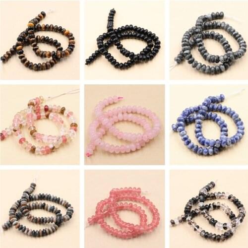 Mixed Natural Stone Loose Beads Tiger Eye Agates Lapis Lazuli Labradorite Watermelon Picasso Zoisite Opal DIY Jewelry 15" B163