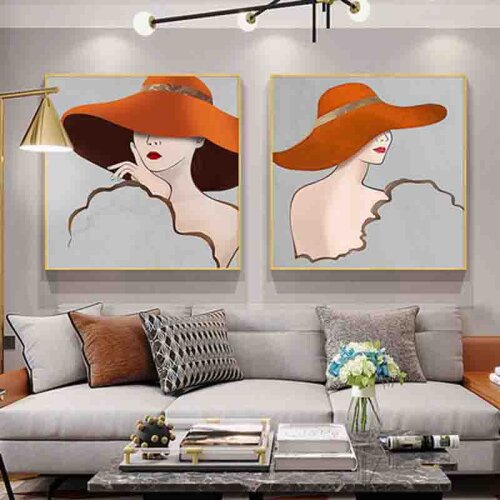 Modern Fashion Wall Art Women Posters Painting for Interior Girl Room Decoration Canvas Female Picture for Room Decor Prints