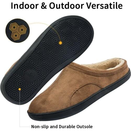 Men Shoes Winter Slippers Warm Plush Home Floor Shoes Man Simple Non-slip Outdoor Indoor Sliders Big Size 49 50 chanclas hombre
